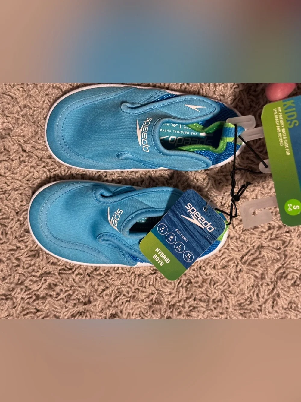 SPEEDO size Baby 5-6 SMALL Hybrid Water Shoe Pool Mesh Velcro NEW!